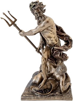 Klassisk Neptun figur til gave. Håndmalet kunst og hjemmedekoration