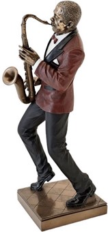 Jazzsaxofonist Figur. Perfekt og stilfuld gave til musikelskere