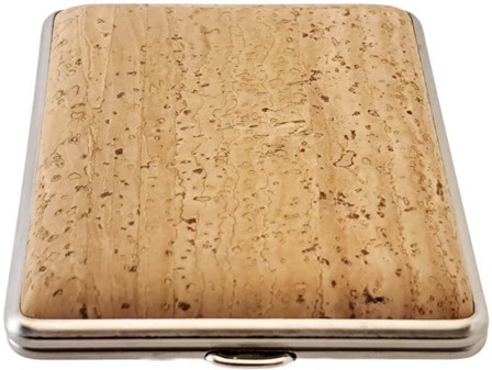 VOM HOFE BILLIGE CIGARETETUI. Tyske etui indrammet med naturlig kork