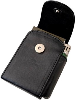 KØB CIGARETETUI. Læder etui til cigaretpakker + en lighter, kun 129 kr