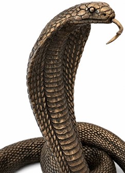 KONGEKOBRA SLANGE. Perfekt, realistisk dekorative figur til hjemmet