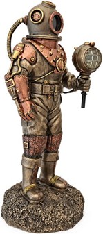 DEKORATION HJEMMET. Steampunk Veronese figur af døde dykker med LED