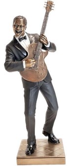 Jazzguitarist figur i bronze – Unik gave til ham der elsker musik