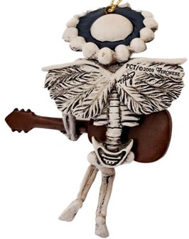 Udødelig Rock! Hængende figur af en guitarists skelet. Unik Dekoration