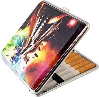 Cigaretetui til 20 stk Metal. Indianer Kriger Motiv – Billig og Unik