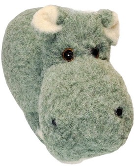 SMUKKE ULDNE MASKOT. Du kan kramme en flodhest uden frygt, H. 24 cm