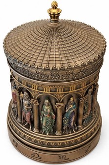 Astrologisk Smykkeskrin med stjernetegn. Drej og Opdag Din Skæbne!