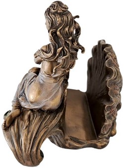 SERVIETHOLDER. Flot Veronese figur i form af en kvinde på en konkylie