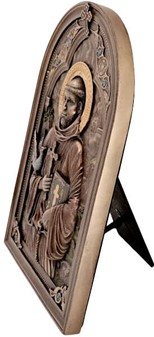 Sankt Frans af Assisi ikon. Unik Indretning og Tidløs Inspiration