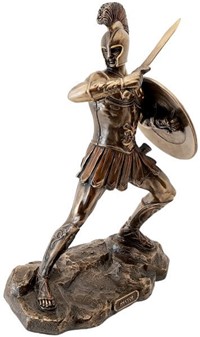 GRÆSKE HELTE. Bronze figur af Hektor den tapreste af trojanske krigere