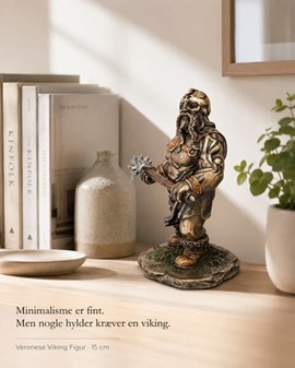 Viking figur med Humor: Kriger med Kølle og med et truende blik!