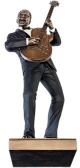 Jazzguitarist figur i bronze – Unik gave til ham der elsker musik