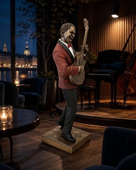 Gave til musikelsker. Eksklusiv Jazz Guitarist Figur med Attitude!