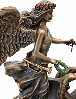 Motiverende Nike figur til hjemmet dekoration. Sejr, stil og statement