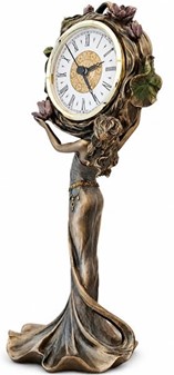 Eksklusiv Art Nouveau Ur Bronzefigur. Perfekt Bryllupsgave til Ham