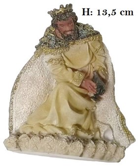 JULEGAVE. Hellige Familie, sæt med 9 stk porcelæn / gips figurer