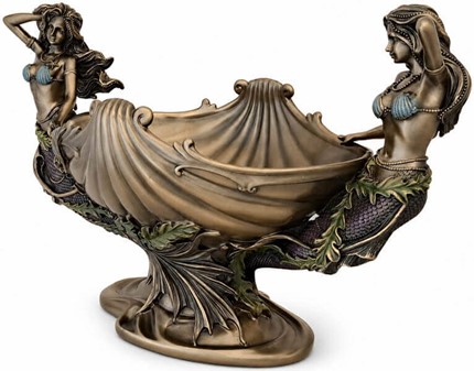 En meget imponerende Art Nouveau Havfrue Skål til Frugt eller Slik