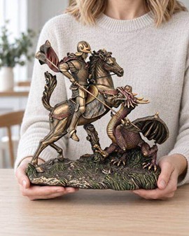 Sankt Jørgen og Dragen Statue. Den ultimative gave til mænd med mod
