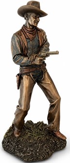 Cowboy figur i bronze finish. Vilde vestens sjæl til dit hjem