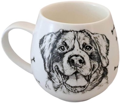 Et charmerende porcelæn krus med raceren hund til ægte hundeelskere
