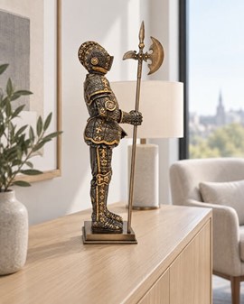 RIDDER. Middelalder soldat realistisk figur. Pynt til boligen