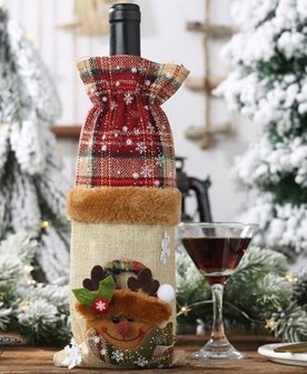 Gør vinen festlig. Den sødeste nisse vinskjuler til julen! (2 stk.)
