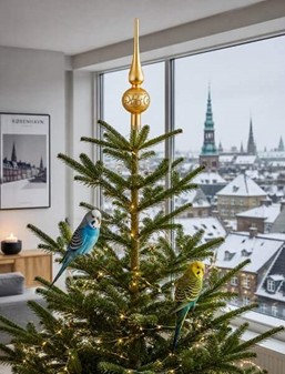 Guld Juletræstop Spir Glas. En tidløs juvel til mange år fremover