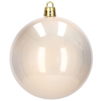 Gylden dekoration til juletræet. Plast julekugler 30 stk. Ø 8 cm