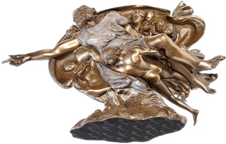 KLASSISK SKULPTUR. Unik Veronese bronzefigur af Skabelsen af Adam