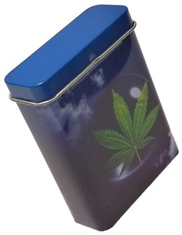 ETUI TIL HJEMMERULLET CIGARETTER. 4 stk. metal etui til cigaretpakke
