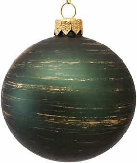 Nostalgiske matgrønne julekugler med børn og snemand. Ø 8 cm, 6 stk