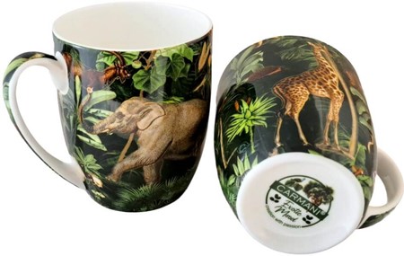 PORCELÆN KRUS. Savanne Kaffe: Vilde Dyr på Dine Krus