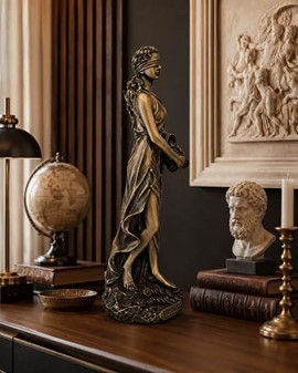 Fortuna figur i bronze. Giv lykke i bryllupsgave