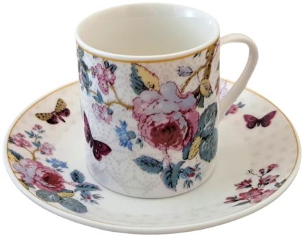 ESPRESSO KOPPER. To fantastiske kaffekopper med blomstermønster