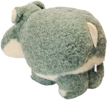 SMUKKE ULDNE MASKOT. Du kan kramme en flodhest uden frygt, H. 24 cm