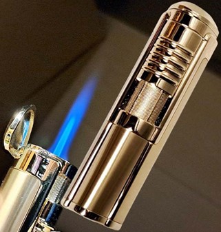 Luksus Guld Gas Lighter. Elegant & Pålidelig Stormflamme Lighter