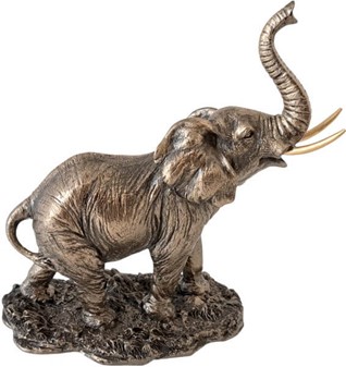 Lille Elefant Figur. Bronze Dekoration – Perfekt Gave til Hjemmet