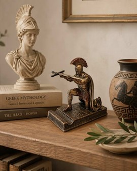 SKULPTURER TIL HJEMMET. Romersk Centurion Figur - Kuglepensholder