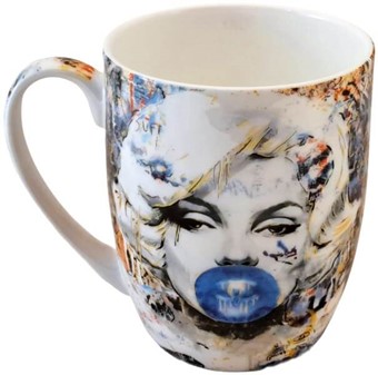 Krus med Marilyn Monroe Billede. Porcelænskrus med ikoniske Graffiti