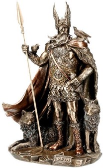 Odin skulptur. En mytologisk figur til hjem og kontor dekoration