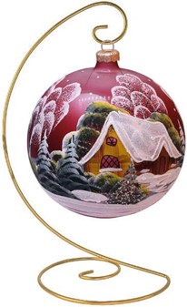 Julepynt. Metal stativ til julekugle med en diameter på 12 til 15 cm