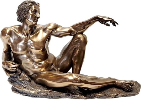 INDRETNING AF STUE. Unik bronzefigur af Skabelsen af ​​Adam