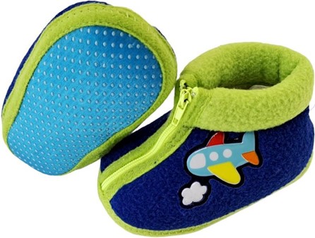 Hjemmesko baby, fleece med lynlås i mange farver at vælge imellem