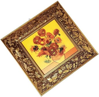 JULEGAVER HENDE. "Solsikker" af Vincent van Gogh. Miniature til gave