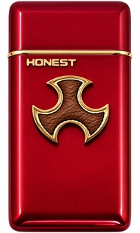 Unik rød turbo lighter. Elegant gave til hende med kraftig flamme