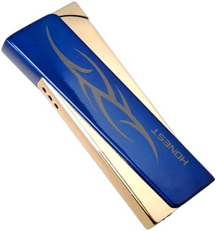 Luksus Turbo Lighter i Guld og Blå. Gaven til den Kræsne Kvinde