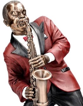 Unik Jazz Saxofonist Figur. Kunst, Passion og Perfekt Gave til Musiker