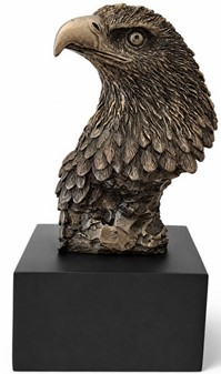Majestætisk Ørnehoved i Bronze. Dekorativ skulptur med sjæl og styrke