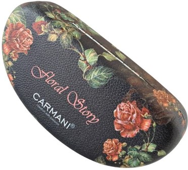 BRILLEETUI. Hårdt "Floral Story" etui med elegant rosemotiv