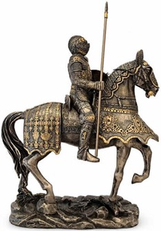 INSPIRATION TIL INDRETNING AF STUEN. Figur af spydmand på hesteryg